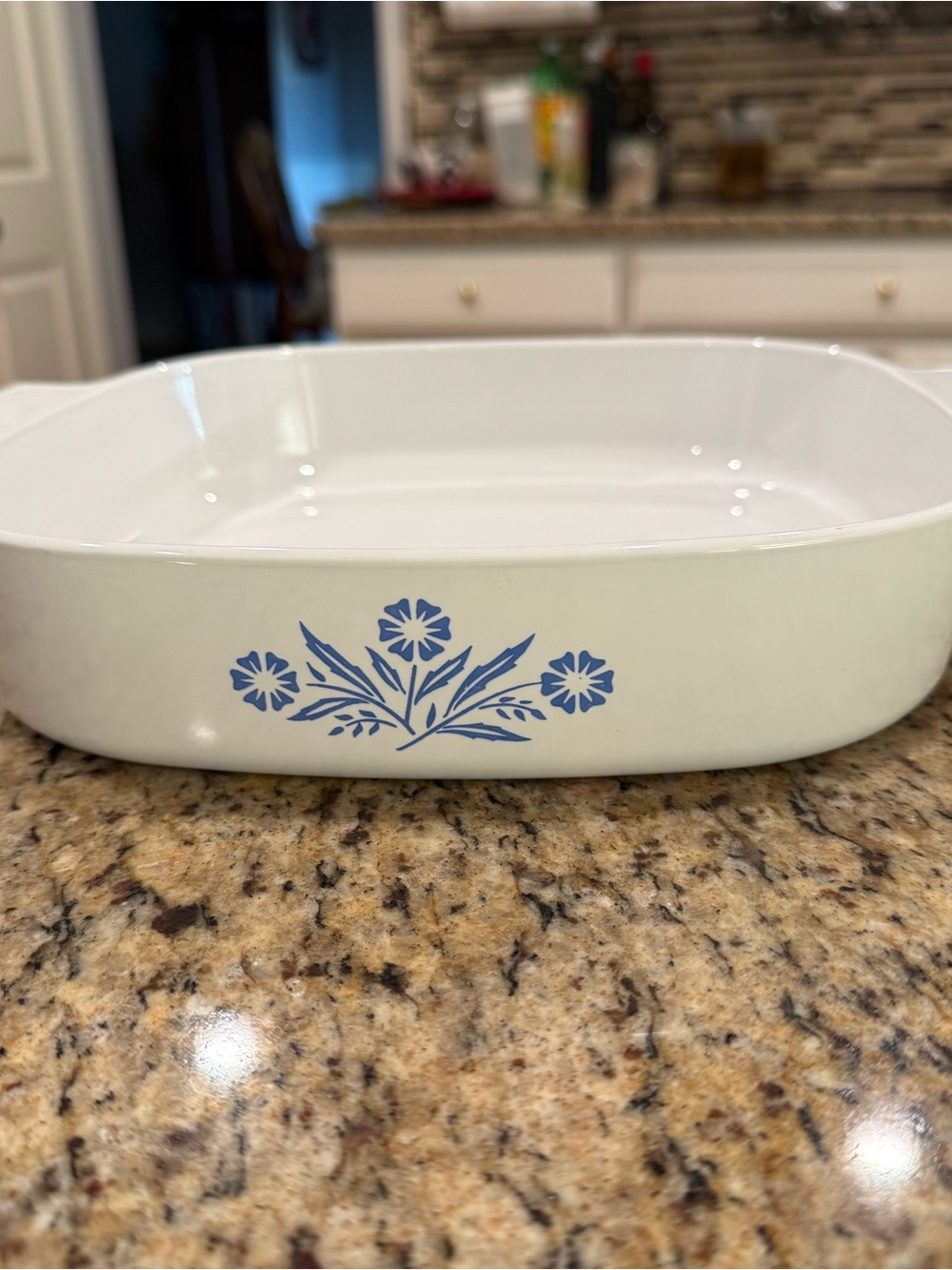 CorningWare Blue Floral 10x10" Square Casserole Baking Dish A-10-B, no lid